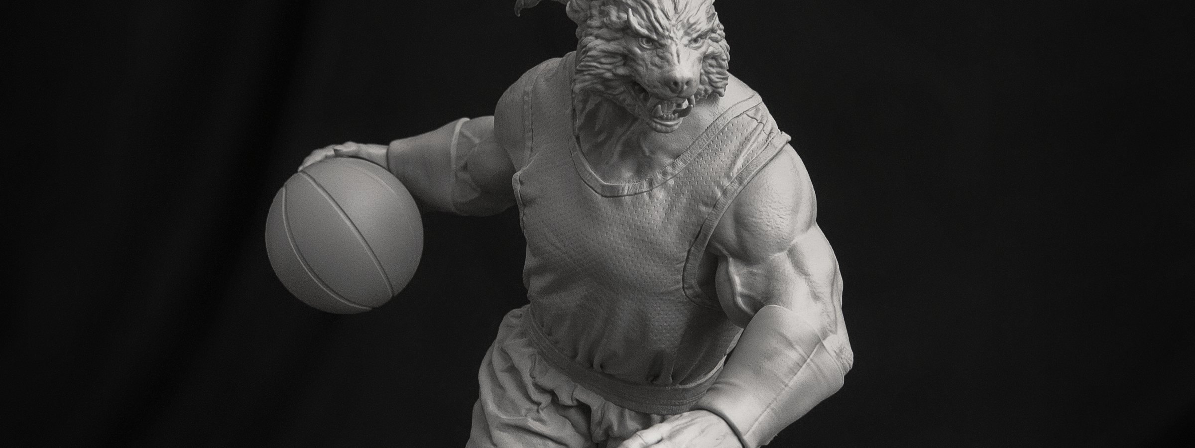 Figura impresa en 3D en resina gris sin pintar, N-Gon3D Mataro