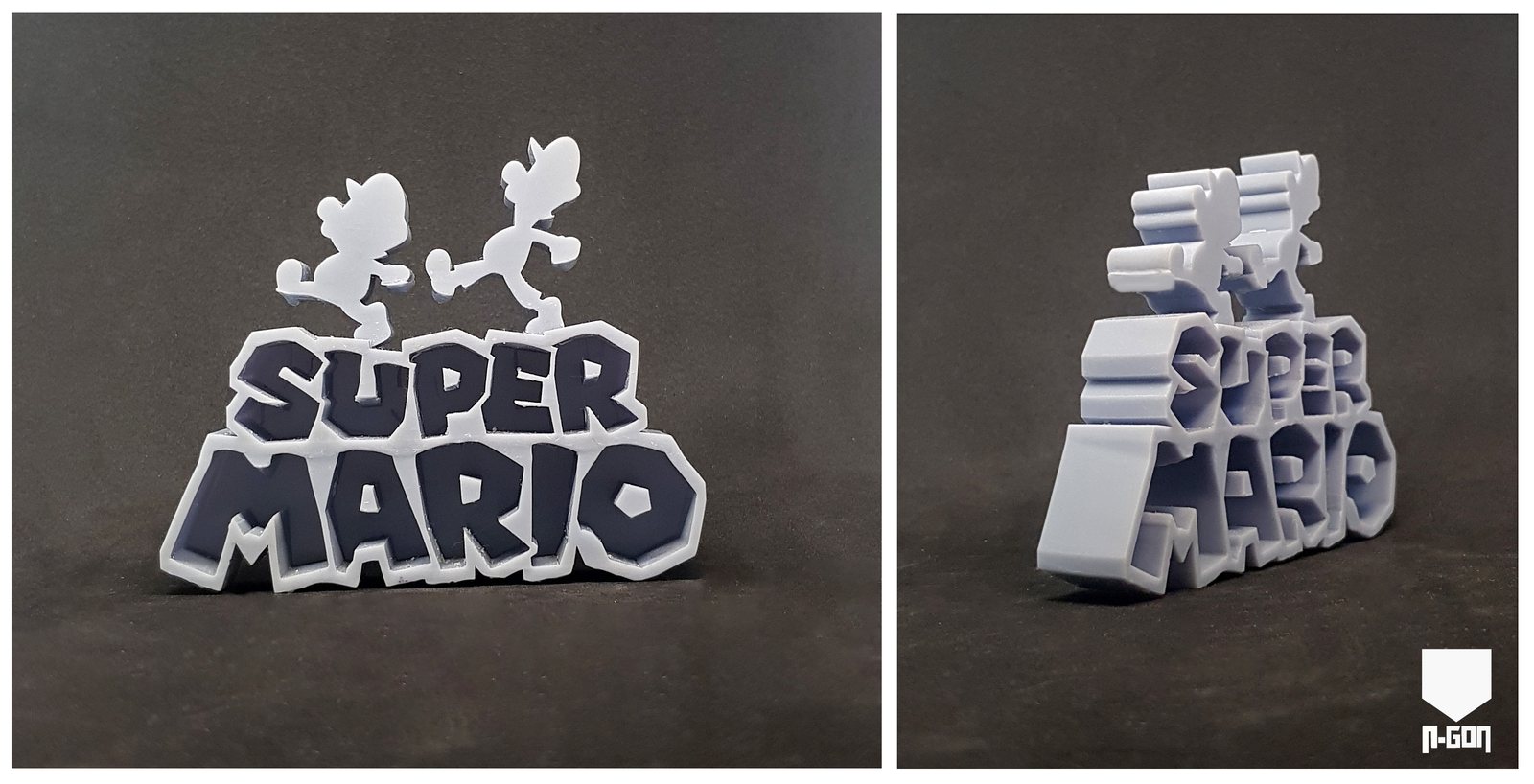 Logotipo impreso en 3D en volumen para decoracion