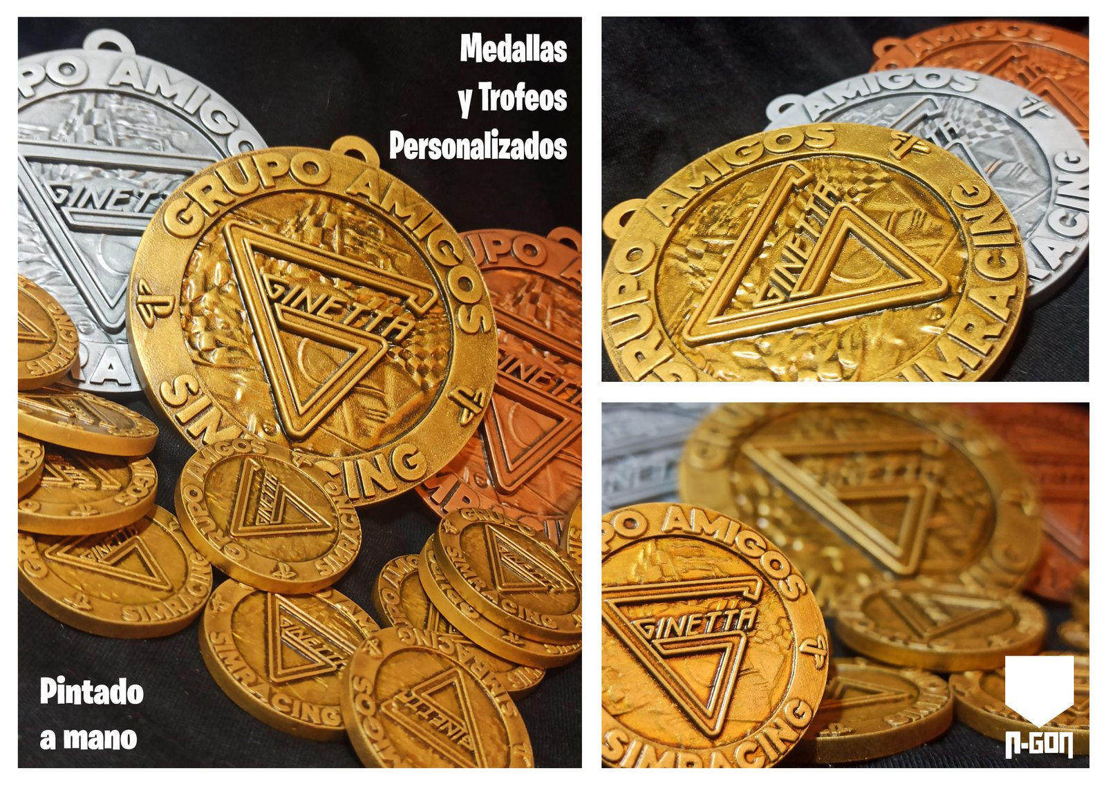 Medallas y trofeos personalizados fabricados e impresos en 3D