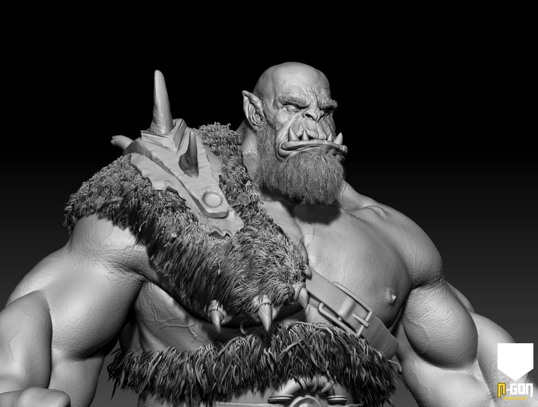 Criaturas de fantasia modeladas en 3D, orcos esculpidos en ZBrush