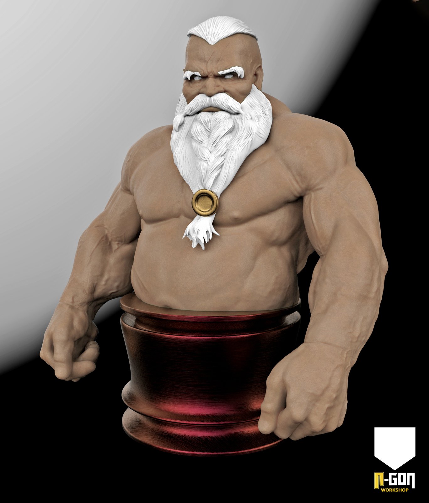 Personaje estilizado modelado en 3D y texturizado a color