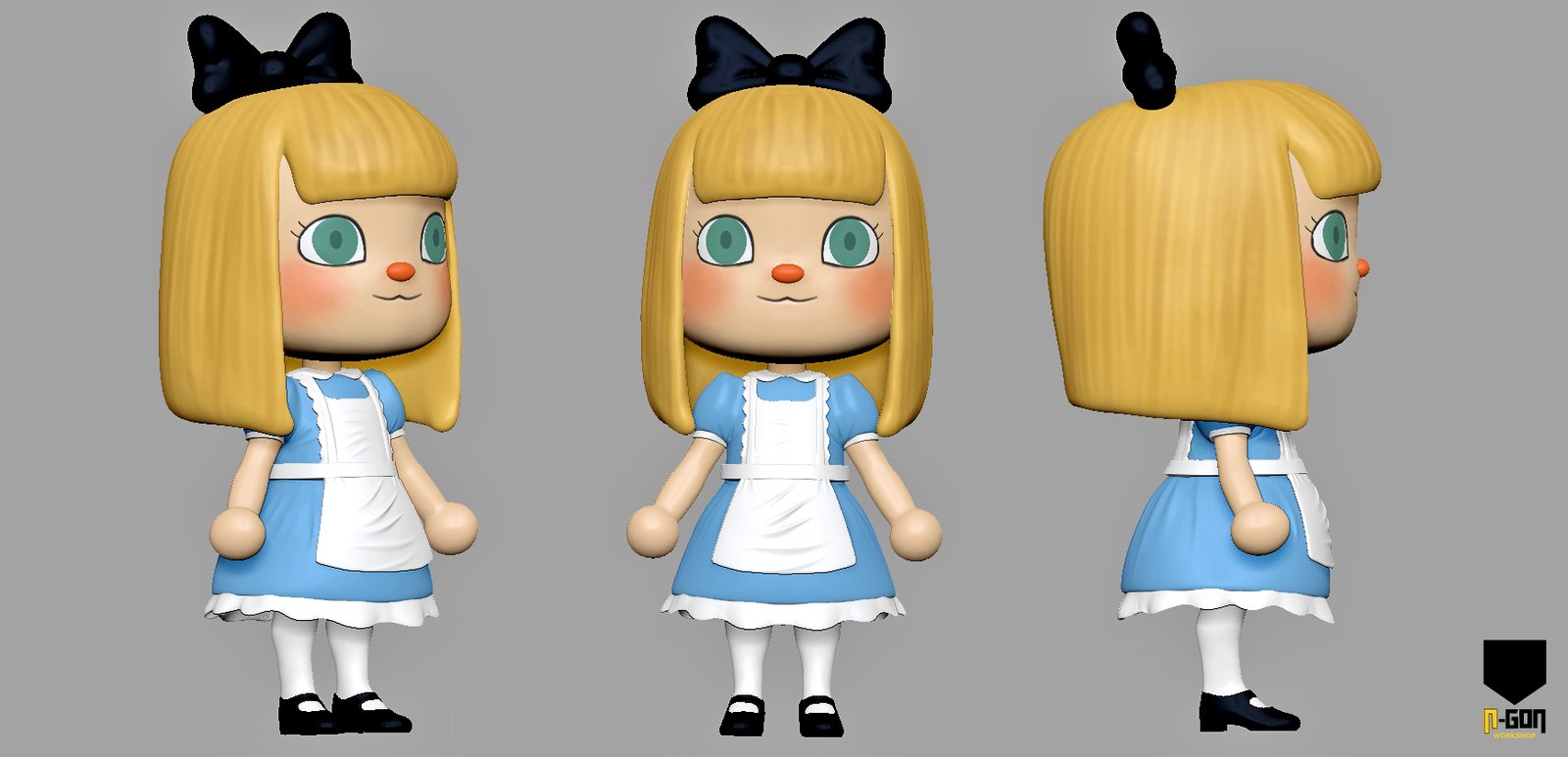 Personajes de estilo cartoon modelados en 3D
