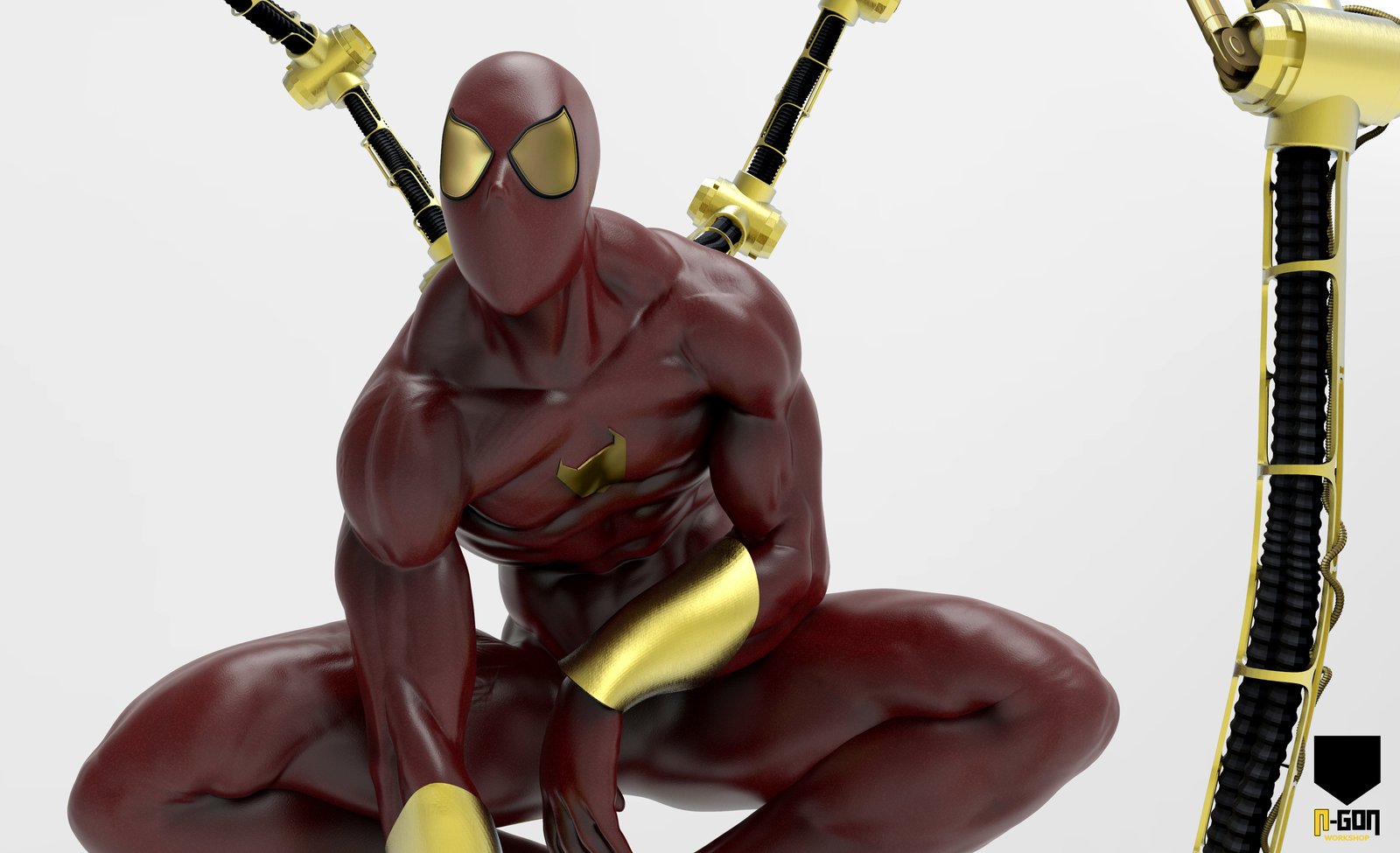 Personaje de superheroe modelado en 3D con ZBrush